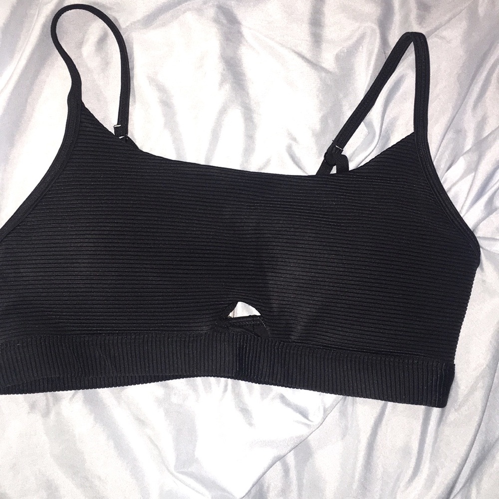 NWT Corio Active Black Ribbed Sports Bra - M
